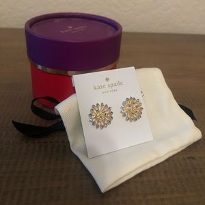 Kate Spade Gold & Sapphire Flying Colors Earrings